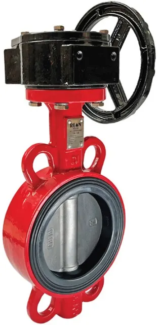 Дисковый поворотный затвор с редуктором REON тип RSV79 DN 40 (диск из нерж. стали AISI316 )